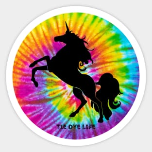 Unicorn Tie Dye Life Sticker